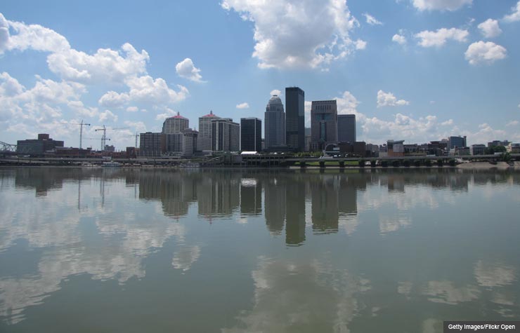Louisville Kentucky Ohio River Downtown (Getty Images/Flickr Open)